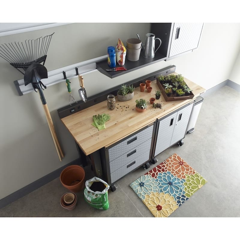 Gladiator GarageWorks 6' Wide 9-Outlet Workbench Powerstrip - 8' L x 6" H x 2" Deep