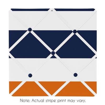 Sweet Jojo Designs Memo Board for the Navy Blue and Orange Stripe Collection