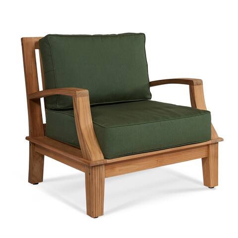 Grande Outdoor Teak Club Chair with Cushions