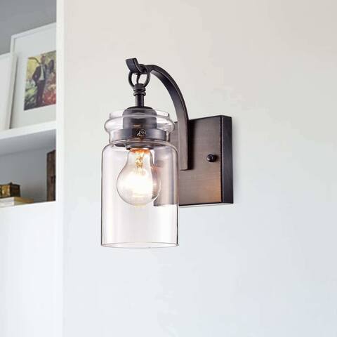 Sconces Find Great Wall Lighting Deals Ping At Anastasia Antique Black Single Light Wall Sconce Clear Gl Shade