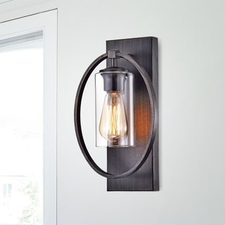 Single Light Wall Sconce with Clear Glass Shade