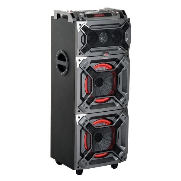 portable speaker system on wheels