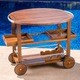Tillary Outdoor Aluminum Wood Drop Leaf Bar Cart by Christopher Knight Home - Thumbnail 2