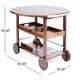Tillary Outdoor Aluminum Wood Drop Leaf Bar Cart by Christopher Knight Home - Thumbnail 3