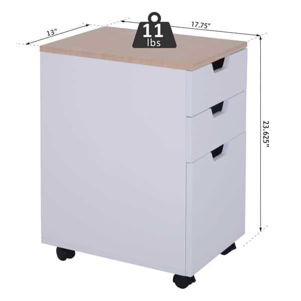 Shop 3 Drawer Rolling Storage Cabinet With Locking Wheels On