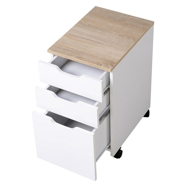 Shop 3 Drawer Rolling Storage Cabinet With Locking Wheels On Sale Overstock 18087016