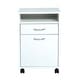 preview thumbnail 2 of 3, HomCom 24" Rolling End Table Mobile Printer Cart Nightstand Organizer - White