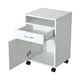 preview thumbnail 4 of 3, HomCom 24" Rolling End Table Mobile Printer Cart Nightstand Organizer - White