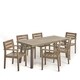 Avon Outdoor Rustic 7-piece Rectangular Acacia Wood Dining Set by Christopher Knight Home - Thumbnail 10