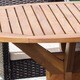 Owen Outdoor 5-piece Round Wicker Wood Dining Set with Cushions by Christopher Knight Home - Thumbnail 2
