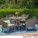 Owen Outdoor 5-piece Round Wicker Wood Dining Set with Cushions by Christopher Knight Home - Thumbnail 6
