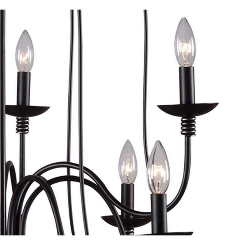 Blakely 9 light chandelier in Matte Black