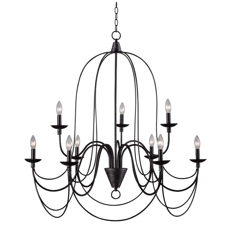 Blakely 9 light chandelier in Matte Black