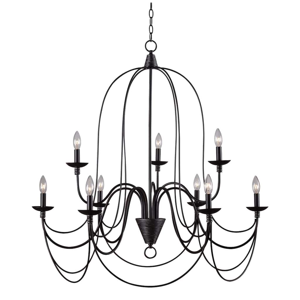 Blakely 9 light chandelier in Matte Black