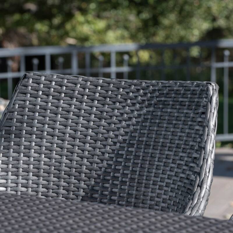 Lenox Outdoor 9-piece Rectangular Wicker Dining Set with Cushions by Christopher Knight Home