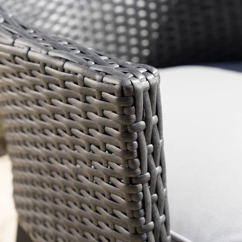 Lenox Outdoor 9-piece Rectangular Wicker Dining Set with Cushions by Christopher Knight Home