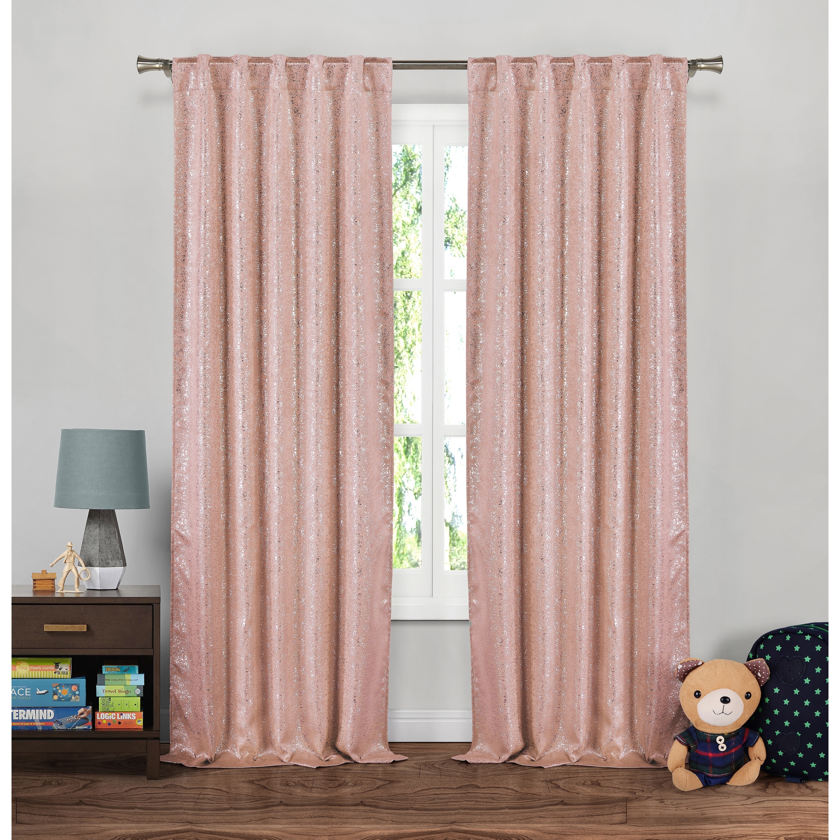 Lala Bash Maddie Sparkles Blackout Curtain Panel Pair - 37x84" | eBay