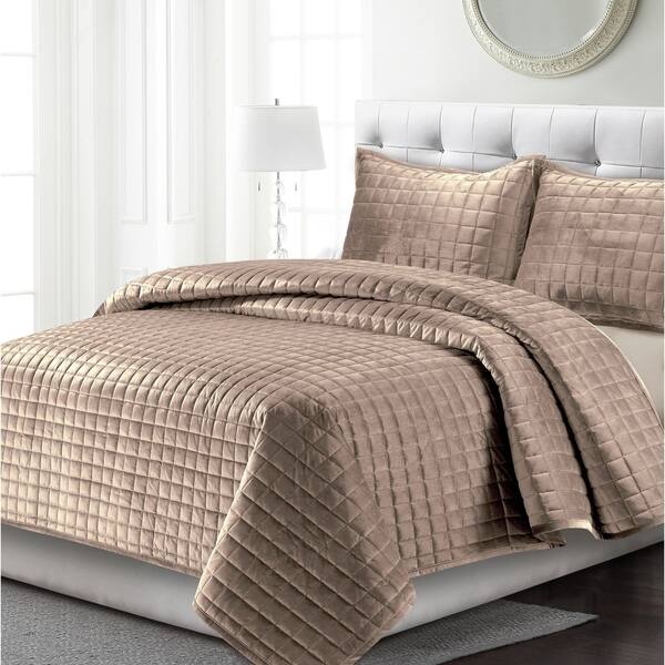 Florence Velvet Oversized Solid Quilt Set On Sale Overstock 18088064