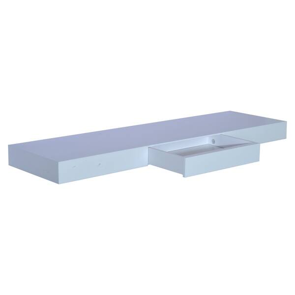 Shop Homcom 36 In Modern Wall Mounted Floating Storage Shelf With