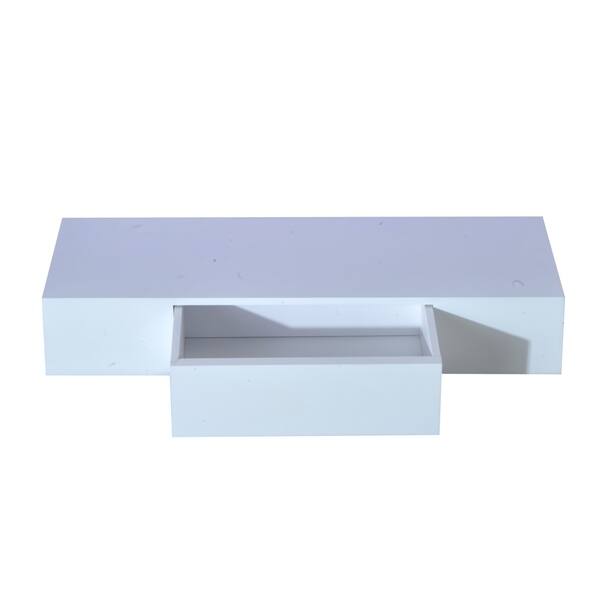 Shop Homcom 24 In Modern Wall Mounted Floating Storage Shelf With