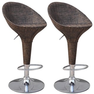 Rattan Counter Bar Stools Online At Our Best Homcom Set Of 2 Modern Rattan Wicker Adjule Swivel Home Pub Bar Stool