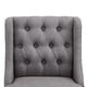 HomCom 40-inch Tufted Counter Height Grey Chair (Set of 2) - Thumbnail 3
