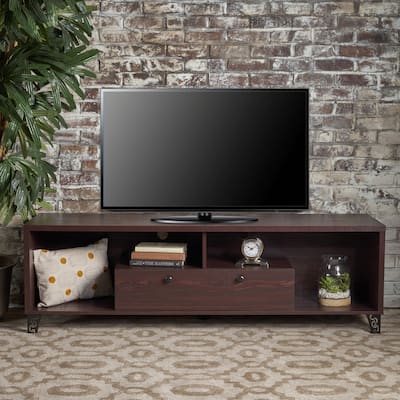 Celine Mid-Century Modern Faux Wood Entertainment Unit by Christopher Knight Home
