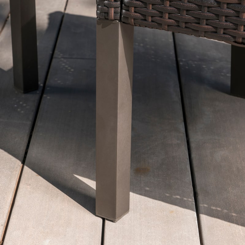 Antibes Outdoor Wicker Dining Chairs with Cushions by Christopher Knight Home - N/A