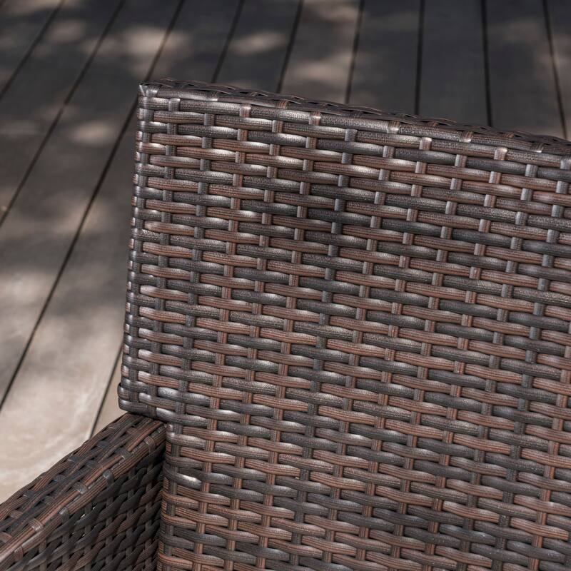 Cypress Outdoor Wicker Dining Chairs with Cushions (Set of 2) by Christopher Knight Home