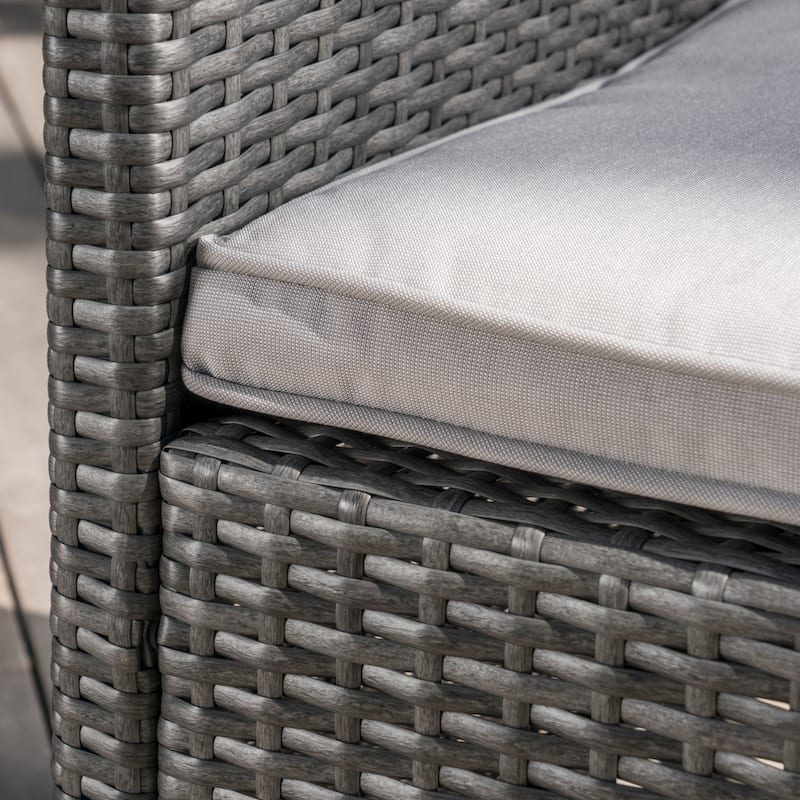 Cypress Outdoor Wicker Dining Chairs with Cushions (Set of 2) by Christopher Knight Home