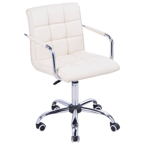 Shop Homcom Modern Tufted Pu Leather Midback Home Office