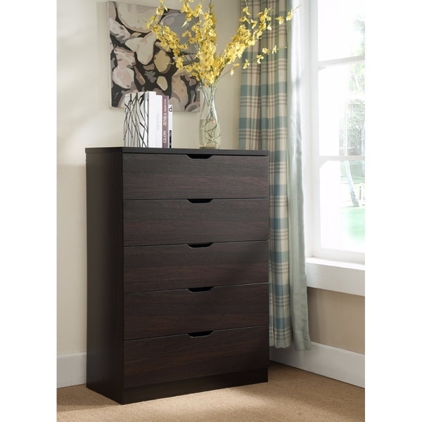 Grandiose Brown Storage Chest With Five Tier And Five Drawers.