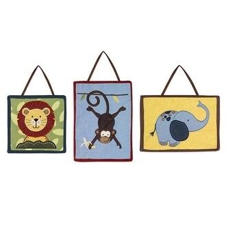 Sweet Jojo Designs Wall Hangings for the Jungle Time Collection (Set of 3)
