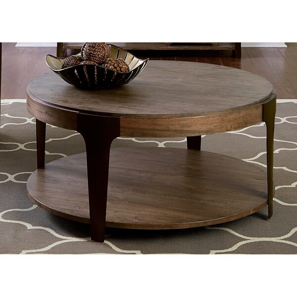 Liberty Sapphire Lakes Bark and Charcoal Metal Round 3-piece Occasional Set