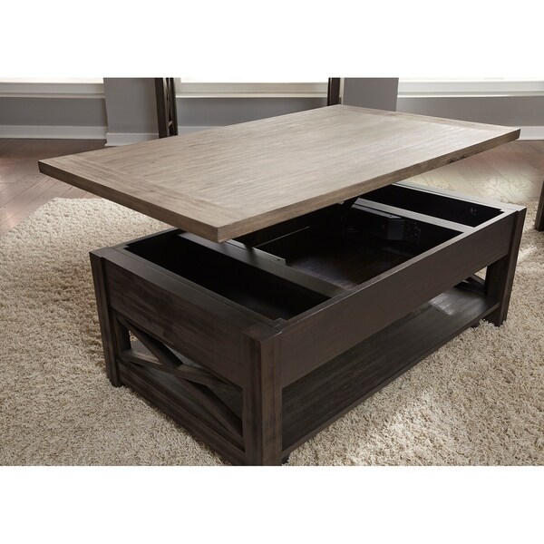 Heatherbrook Charcoal and Ash Lift Top Cocktail Table