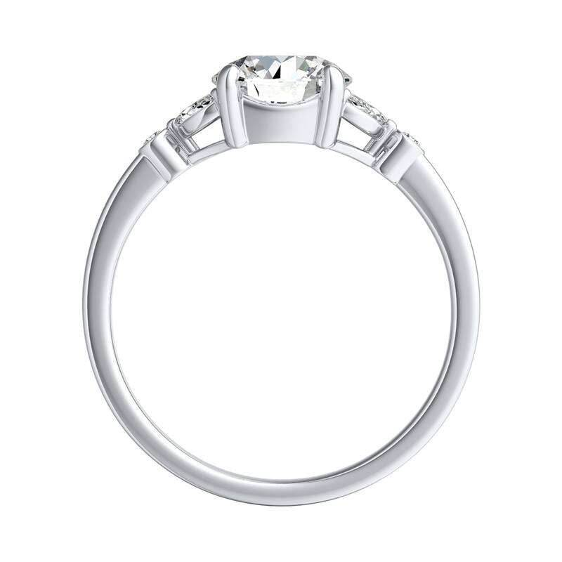 Auriya 14k Gold 3/4ctw Vintage Floral Round Diamond Engagement Ring