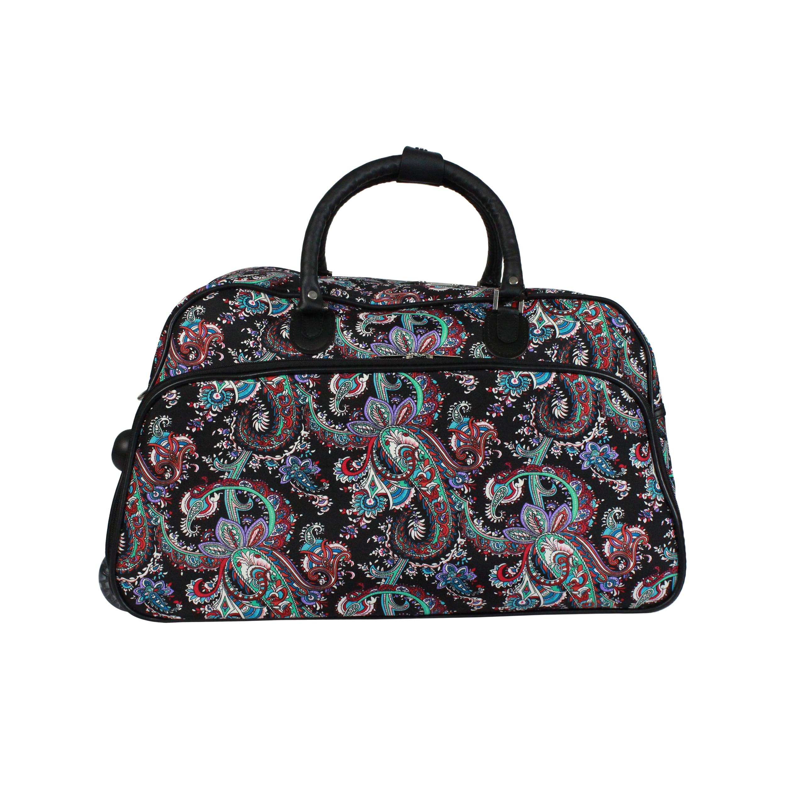 World Traveler Paisley 21 Inch Carry On Rolling Duffel Bag