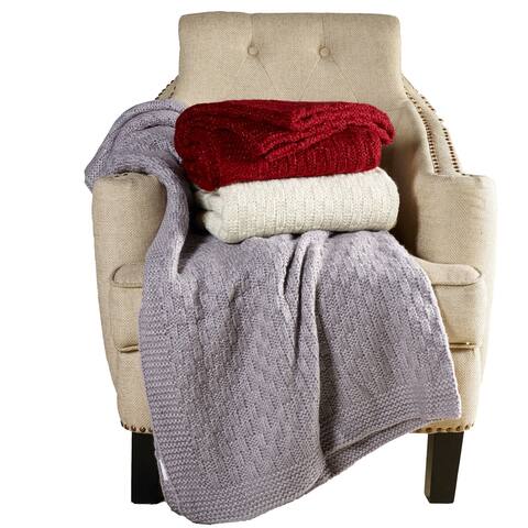 Brielle Glamour Woven Metallic Throw