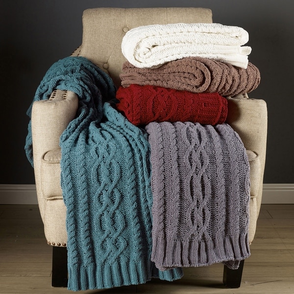 Brielle Chenille Braid Luxury Throw