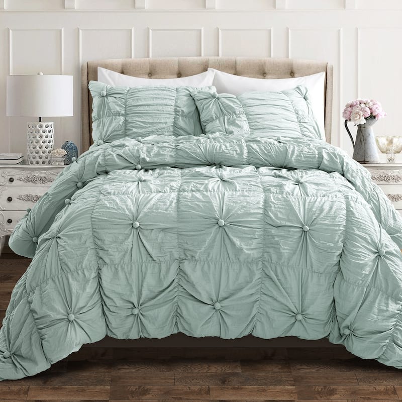 Lush Decor Bella Sabby Chic 3 Piece Comforter Set