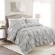 preview thumbnail 15 of 17, Lush Decor Bella Sabby Chic 3 Piece Comforter Set Light Gray - King