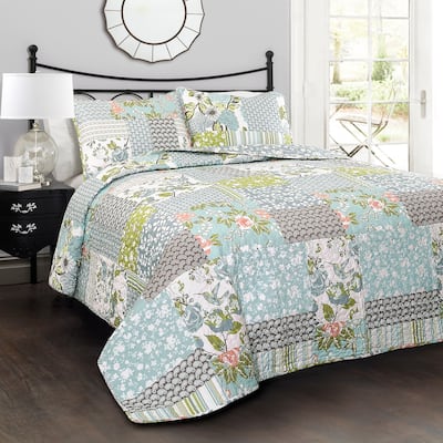 Lush Decor Roesser 3 Piece Quilt Set