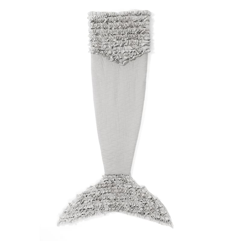 Lush Decor Mermaid Ruffle Mermaid Shape Sherpa Throw
