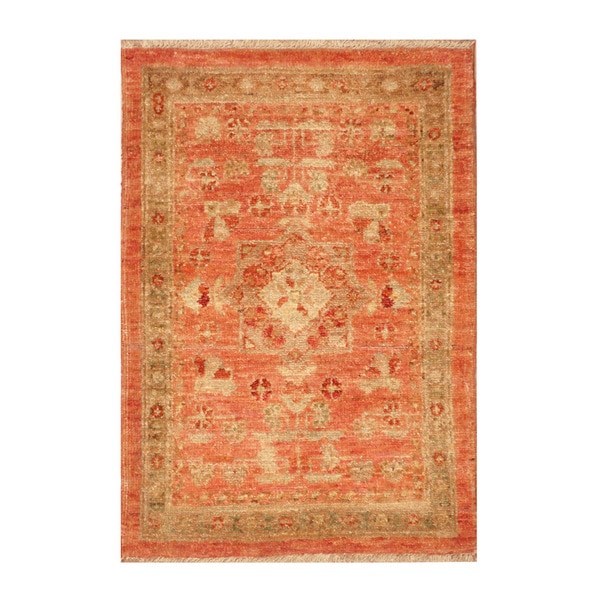 Handmade Herat Oriental Afghan Hand Knotted Vegetable Dye Wool Handmade Herat Oriental Afghan Hand Knotted Vegetable Dye Wool Accent Rug 1 X27