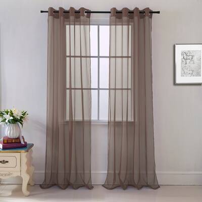 Buy Brown 84 Inches Rt Designer Collection Curtains Drapes