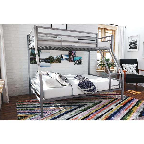 Novogratz Maxwell Kids' Grey Metal Twin/Full-sized Bunk Bed