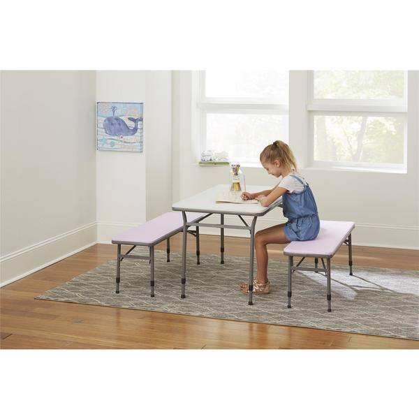 Shop Cosco Blue Kids Adjustable Height 3pc Set 2 Benches 1