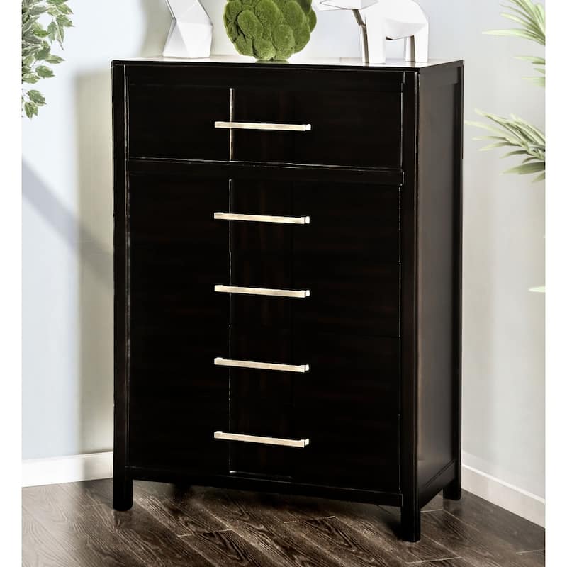 Tass Transitional Solid Wood 5-Drawer Chest by Furniture of America