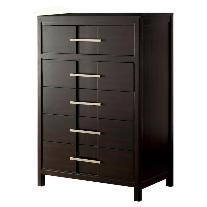 Tass Transitional Solid Wood 5-Drawer Chest by Furniture of America