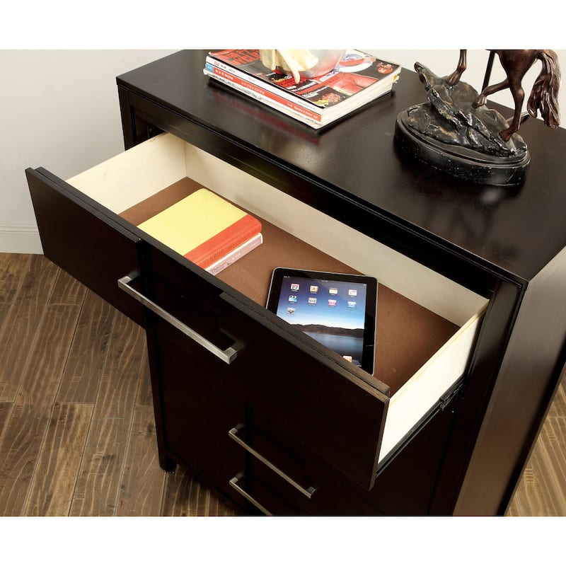 Tass Transitional Solid Wood 5-Drawer Chest by Furniture of America